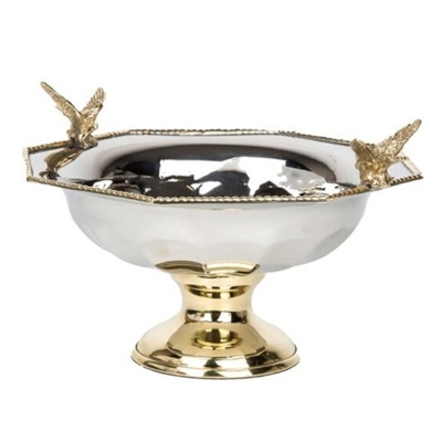 Lucky Art - Gold Bird Standing Sugar Bowl 22x22x10 cm