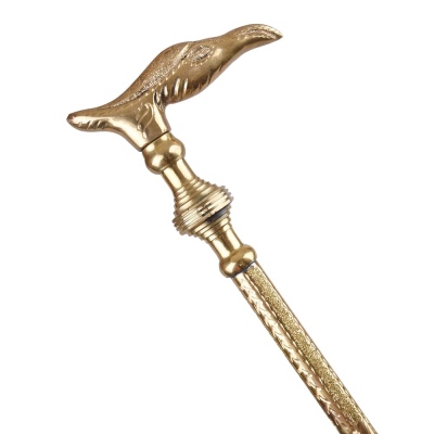 Gold Renk Bakır Akbaba İşlemeli Baston No:1 - 2