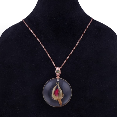 Gonca Rose Necklace AmbeNus008 - Thumbnail