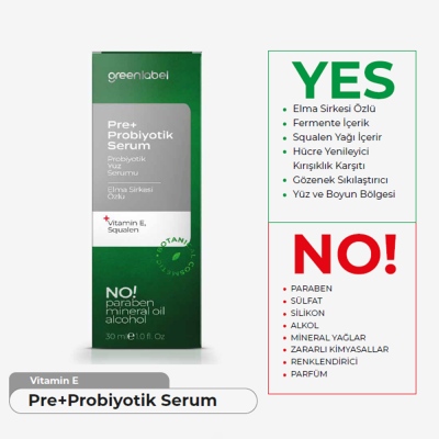 Greenlabel Pre+Probiyotik Anti Aging Yaşlanma Karşıtı Serum 30 ml - Thumbnail