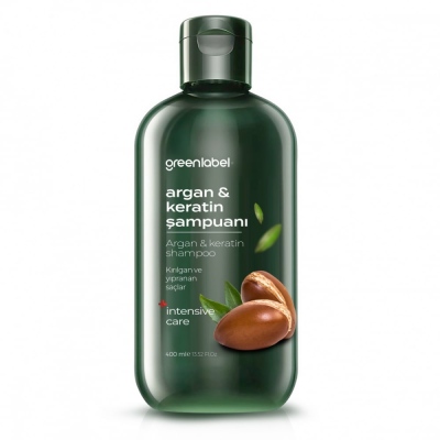 greenlabel - Greenlabel Argan Yağı-Keratin Şampuanı Yıpranmış Ve Kuru Saçlar İçin 400 ml