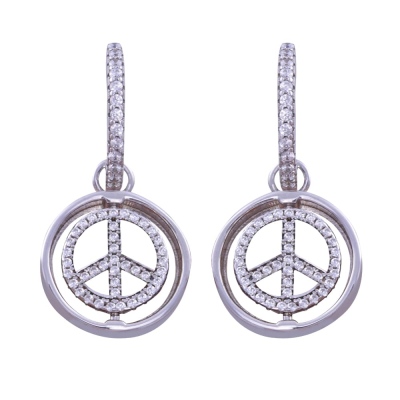 Sterling Silver Round Earrings - nusnus