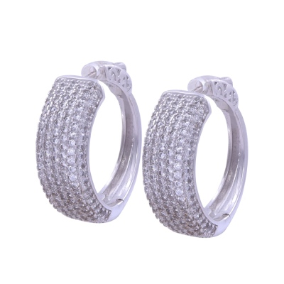 Ring Model 925 Sterling Silver Earrings - nusnus