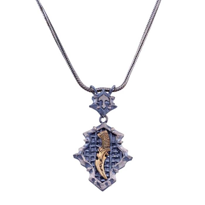 925 Sterling Silver Necklace with Dagger Motif