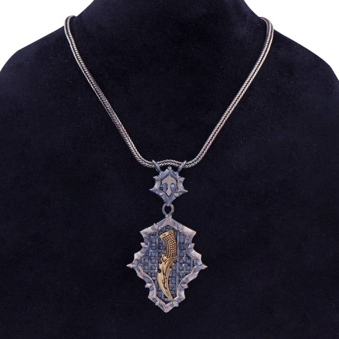 925 Sterling Silver Necklace with Dagger Motif