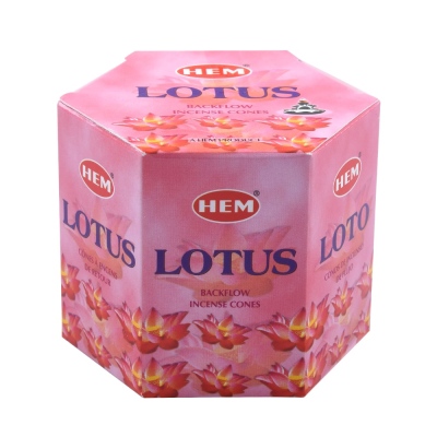 nusnus - Hem Backflow Waterfall Incense Cones Lotus Flower Flavoured 40 Pcs