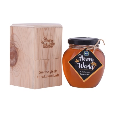 Honey World - Honey World Organik Süzme Karakovan Balı 470 Gr