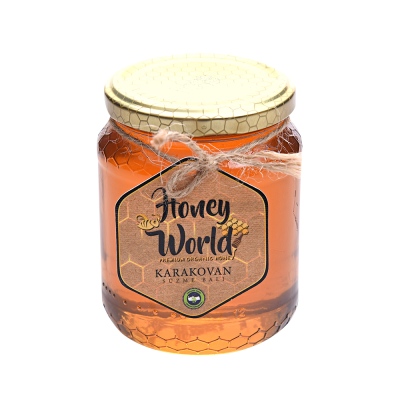 Honey World - Honey World Organik Süzme Karakovan Balı 500 Gr Cam Kavanoz