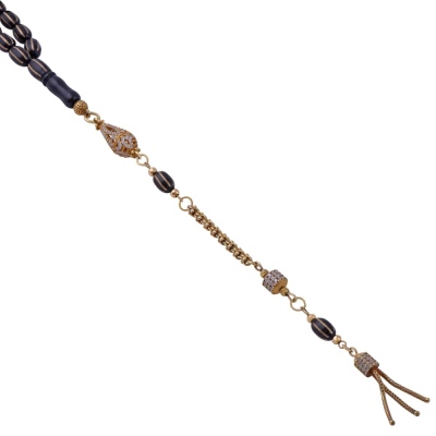 Embroidered Squeezing Amber Rosary No 2 ELT36 - Thumbnail