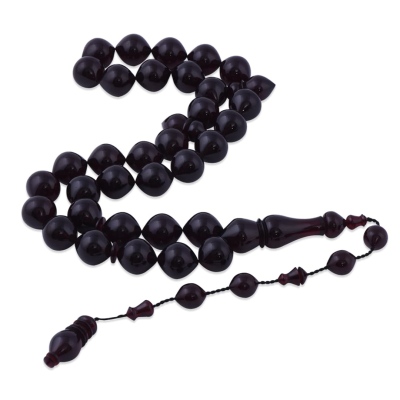 İstanbul Kesim Kırmızı Ateş Kehribar Tesbih TB75 - nusnus