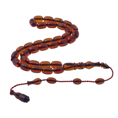 Kapsül Kesim Ateş Kehribar Tesbih - nusnus