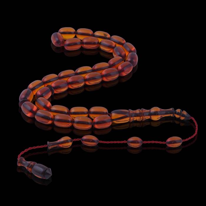 Kapsül Kesim Ateş Kehribar Tesbih - 2