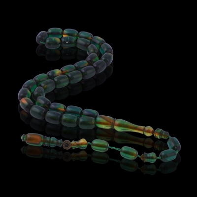 Kapsül Kesim Sıkma Kehribar Tesbih - 2