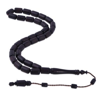 nusnus - Capsule Cut Masterwork Ebony Wood Rosary T-1415