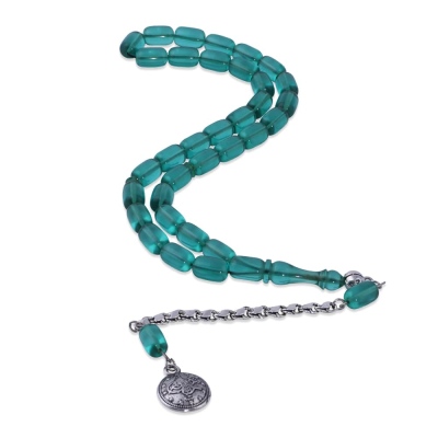 Kapsül Kesim Yeşil Sıkma Kehribar Tesbih - nusnus