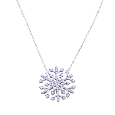 nusnus - Snowflake Silver Women Necklace