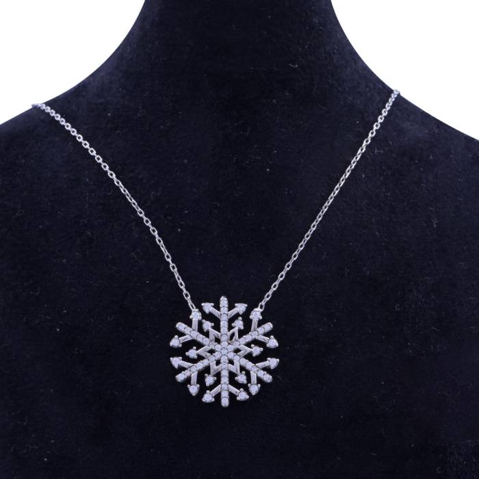 Snowflake Silver Women Necklace