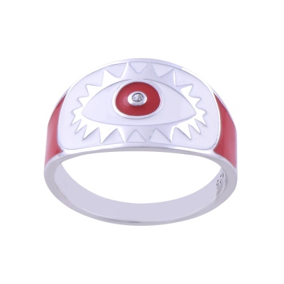 Kırmızı Gümüş Kadın Yüzük ZRK 2200 5 GR NS-04138 - Thumbnail
