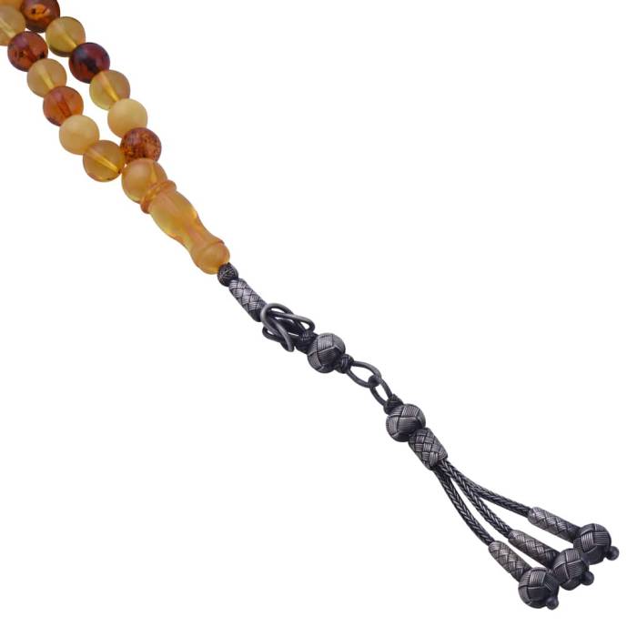 Sphere Cut 9.5x9.5 mm Drop Amber Rosary 18.8 gr Rosary