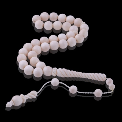 Küre Kesim İşlemeli Fildişi Tesbih 41 Gr - 2