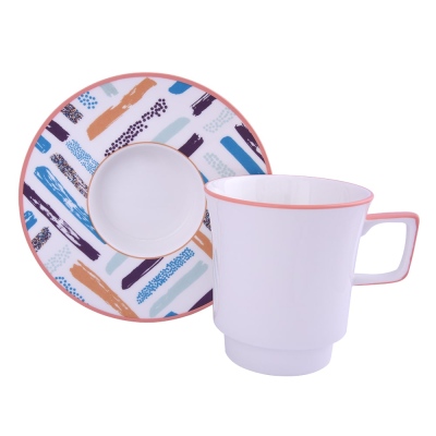 Lıvıano - Liviano 6-Piece Porcelain Large Coffee Cup Splash ARS 1888