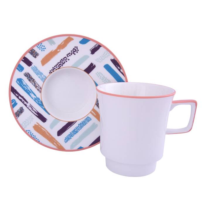 Liviano 6-Piece Porcelain Large Coffee Cup Splash ARS 1888