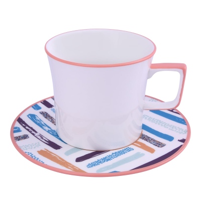 Liviano 6-Piece Porcelain Large Coffee Cup Splash ARS 1888 - Thumbnail