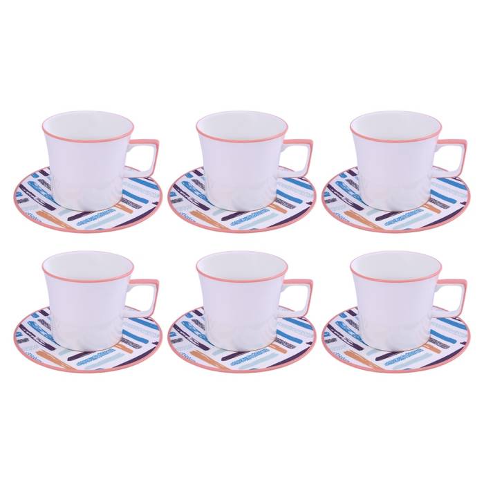 Liviano 6-Piece Porcelain Large Coffee Cup Splash ARS 1888