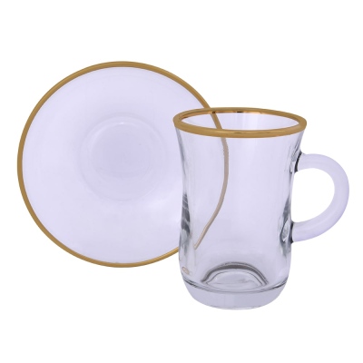 Lıvıano - Liviano Handle Tea Set 12 Piece Gold 01