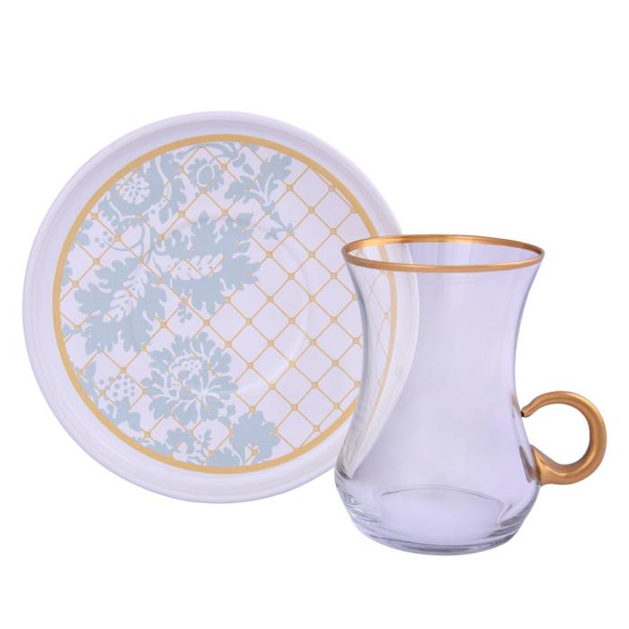 Lıvıano Kulplu Çay Takımı 12 Parça Lily ARS 2051 - 1