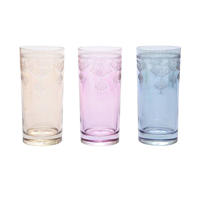 Liviano Soft Drink Glass 6 Piece Harmony 3 Colour Asorti M00408-KS