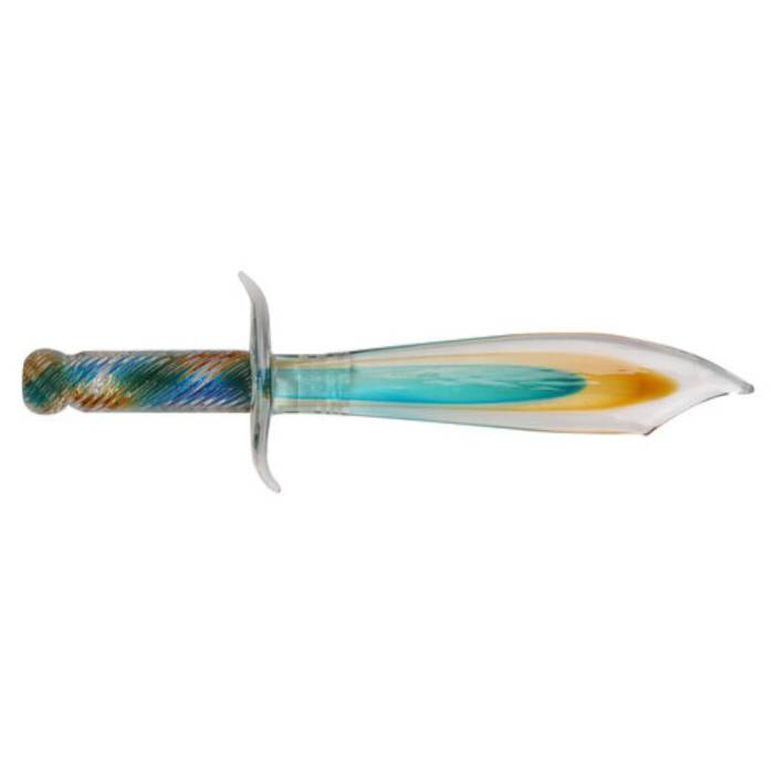 Lucky Art Colored Glass Sword Decor 50X14X5 Cm