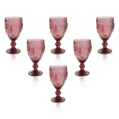 Lucky Art - Lucky Art Lily 6 Glass Goblet Set