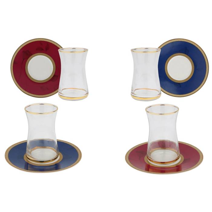 Lucky Art Lucinda Bone 6'Lı Çay Bardağı - 1