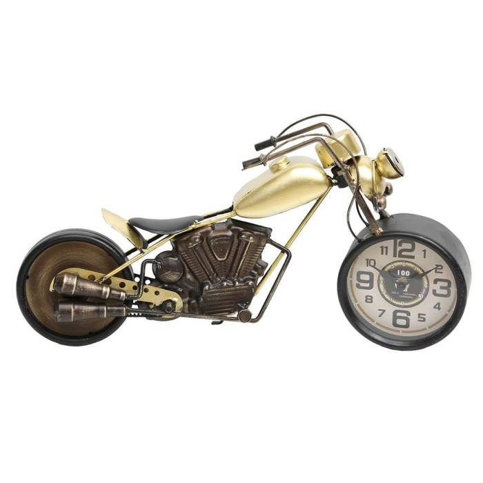 Lucky Art Metal Gold Motorbike Watch