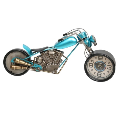 Lucky Art - Lucky Art Metal Blue Motorbike Watch