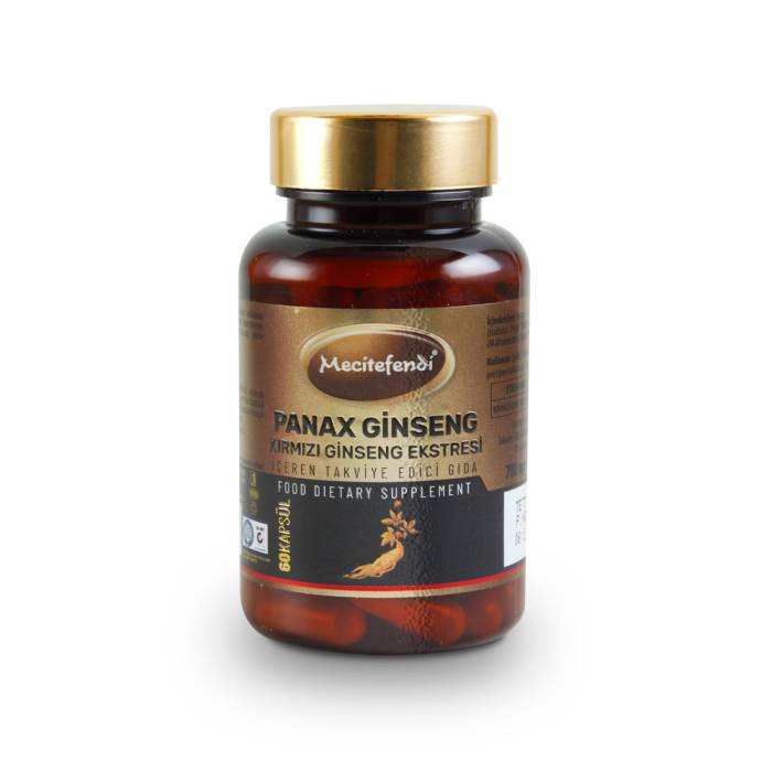 Mecitefendi Panax Ginseng Kırmızı Ginseng Ekstesi İçeren Takviye Edici Gıda (60 KAPSÜL*780MG)