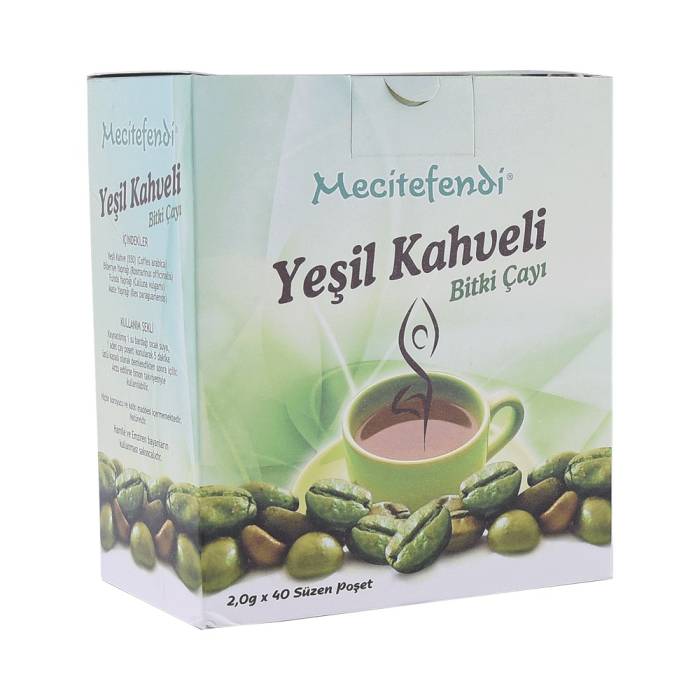 Mecitefendi Green Coffee Tea 40 Pieces Strained Bag