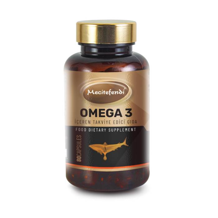 Mecitefendi Omega 3 İçeren Takviye Edici Gıda (80 KAPSÜL 1300MG