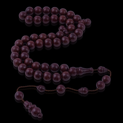 Moire Spinning Amber Brown Master Work Rosary ELT 20 - Thumbnail