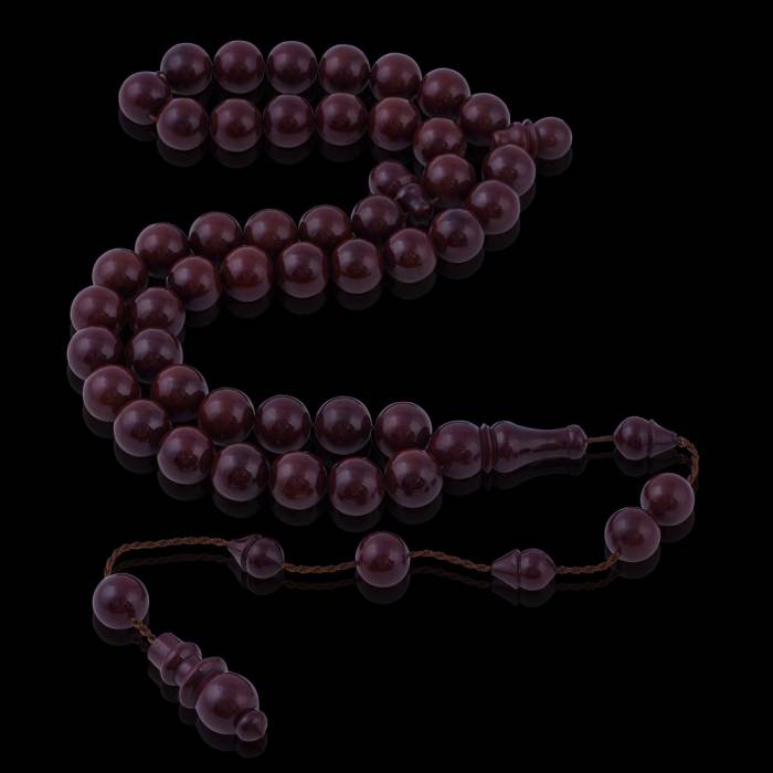 Moire Spinning Amber Brown Master Work Rosary ELT 20