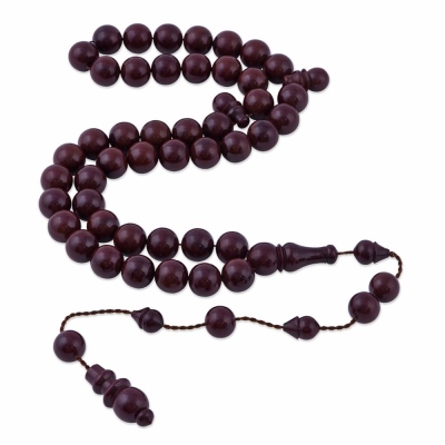 nusnus - Moire Spinning Amber Brown Master Work Rosary ELT 20