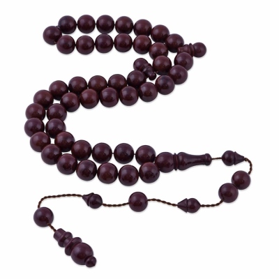 Moire Spinning Amber Brown Master Work Rosary ELT 20 - Thumbnail