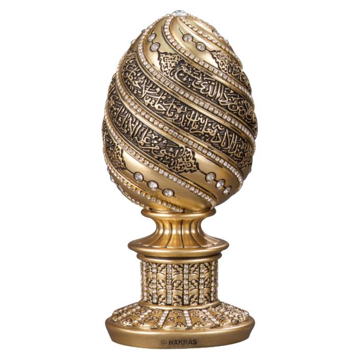 Nakkas Egg Boytu (Small Size | Yellow | Ayat-el Kürsi)