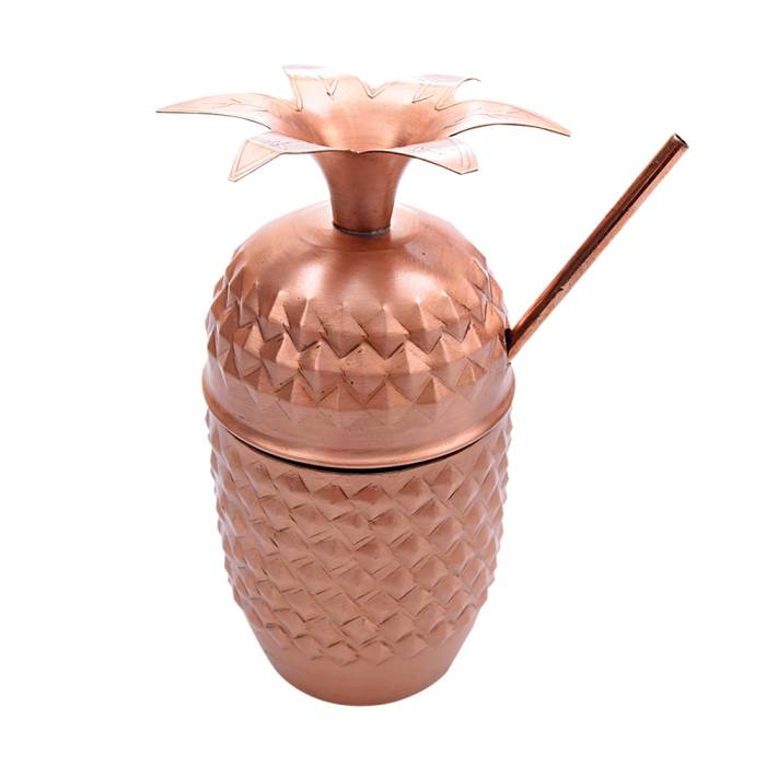 Nusnus Bakır Ananas Kokteyl Bardak Rose Gold NS-05004