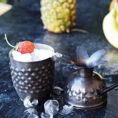 Nusnus Copper Pineapple Cocktail Glass Black NS-05005 - 2