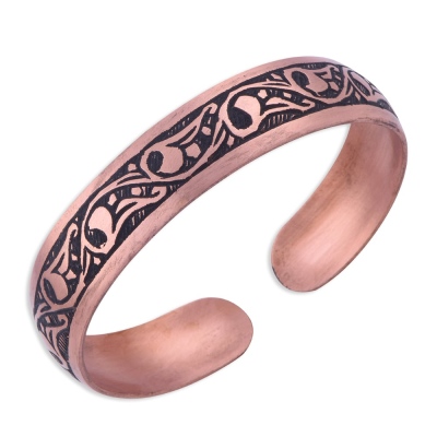 nusnus - Nusnus Copper Engraved Bracelet Rose Gold No 5 NS-05043