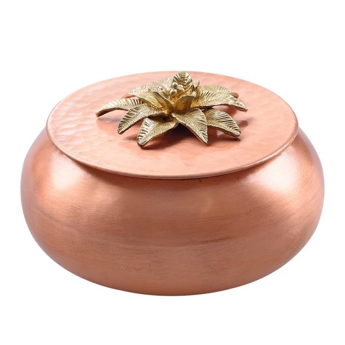 Nusnus Copper Cut Rose Sugar Bowl Rose Gold No 3