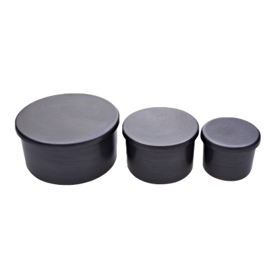 nusnus - Nusnus Copper Paraffin Candle Holder 3 pcs Black