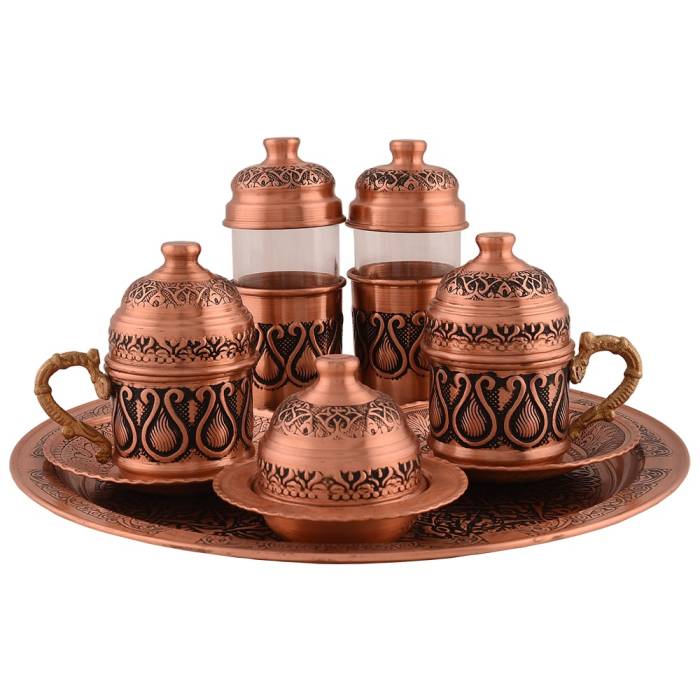 Nusnus Copper Boxed Cup Set And Coffee Side Water Glass
